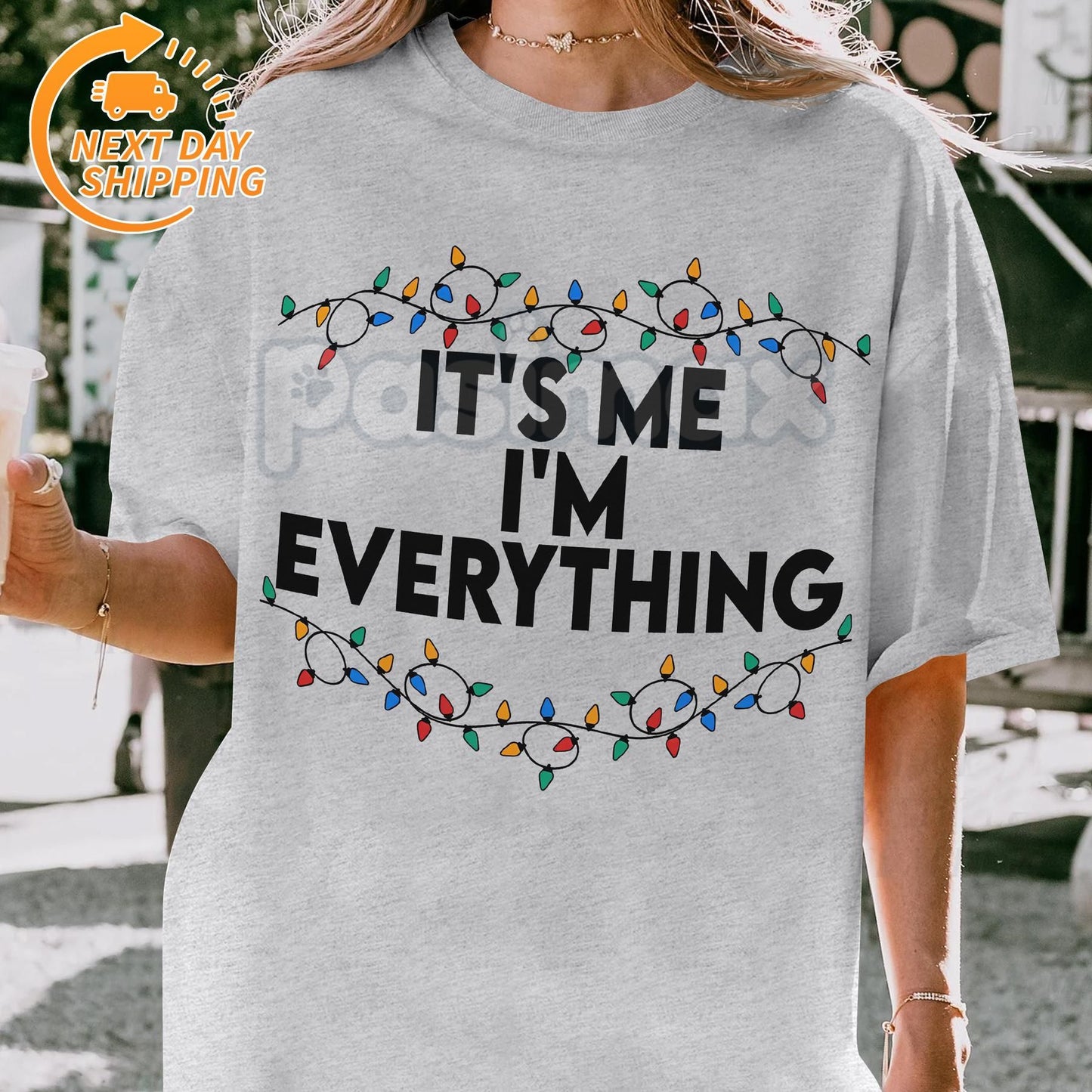 Christmas Matching Couple Shirts - "I Have Everything I Want / It's Me I'm Everything" Xmas Party Couple Tee, Funny Holiday Pair