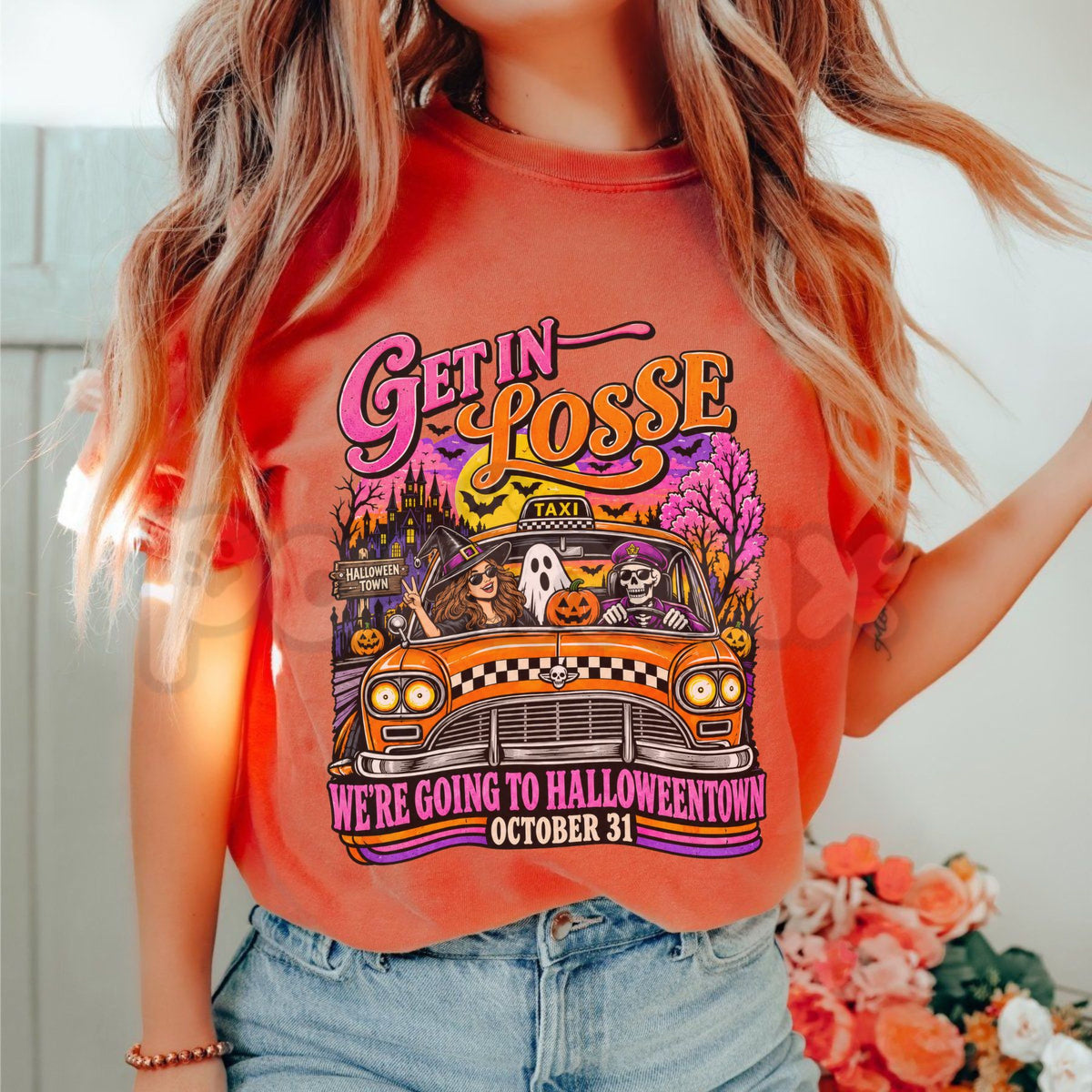 Comfort Colors® Going To Halloweentown Graphic T-Shirt – Retro Spooky Season Movie Tee, Vintage Autumn Unisex Top & Holiday Gift