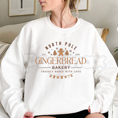 Gingerbread Bakery Christmas Sweatshirt | Aesthetic Holiday Cookie Crewneck