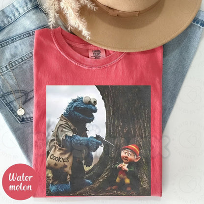 Comfort Colors® Give Me All Cookies Funny T-Shirt – Cookie Monster Meme Graphic Tee, Sarcastic Foodie Unisex Top & Gift