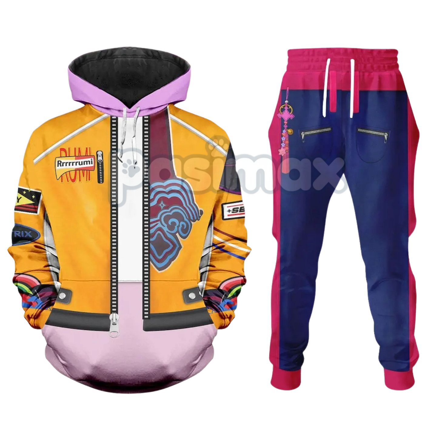 Derpy Tiger K-pop Demon Hunter Hoodie & Joggers Set – Huntrix Cosplay Outfits
