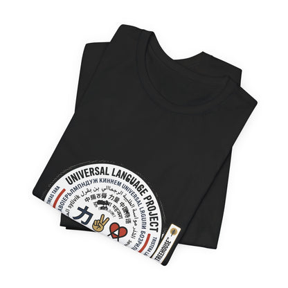 Universal Language Active Tee — "Love/Joy/Peace/Courage/Unity/Kindness/Motivation/Gratitude/Faith" Multi-Script Performance Shirt