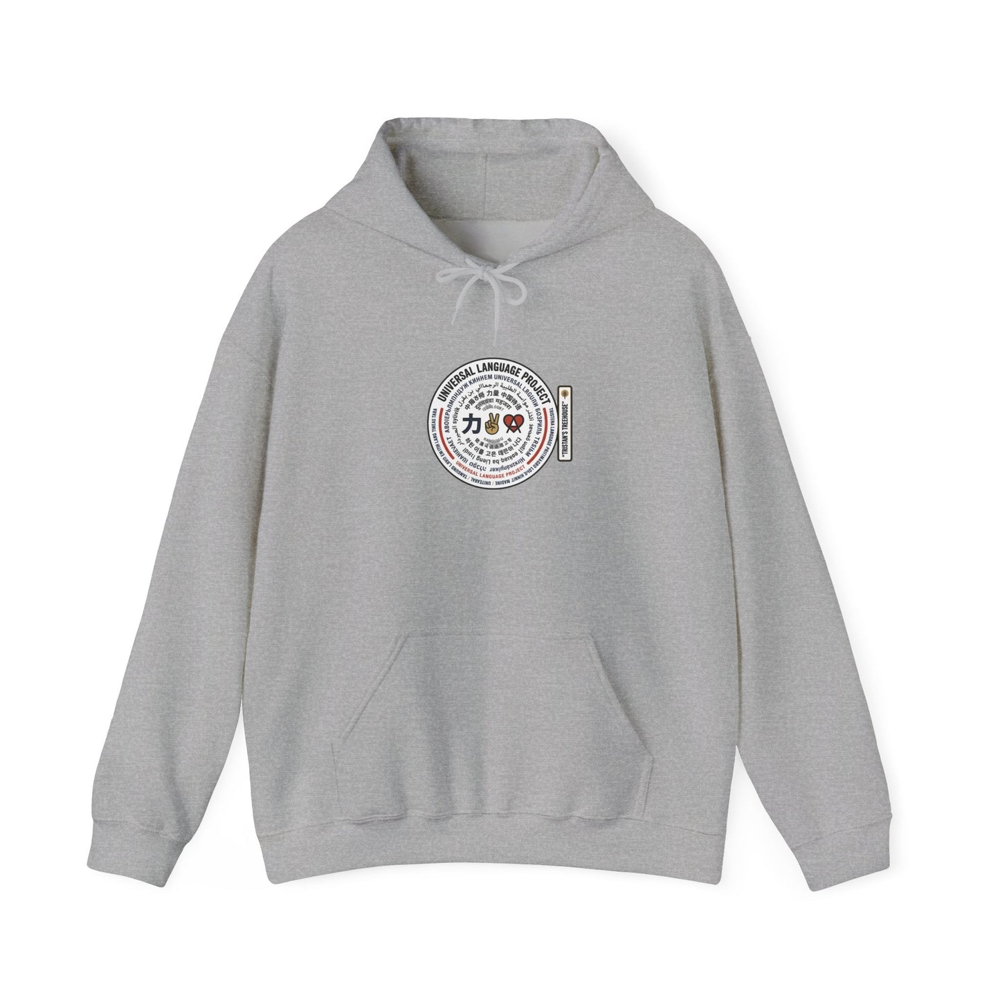Universal Language Hoodie — Multi-Script "Love/Joy/Peace" Performance Hoodie