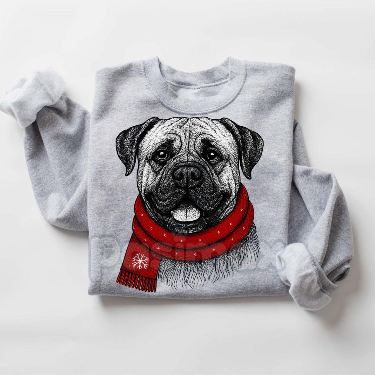 Santa Paws Christmas Dog Sweatshirt – Sport Grey Crewneck for Dog Lovers | Dog Mom Gift