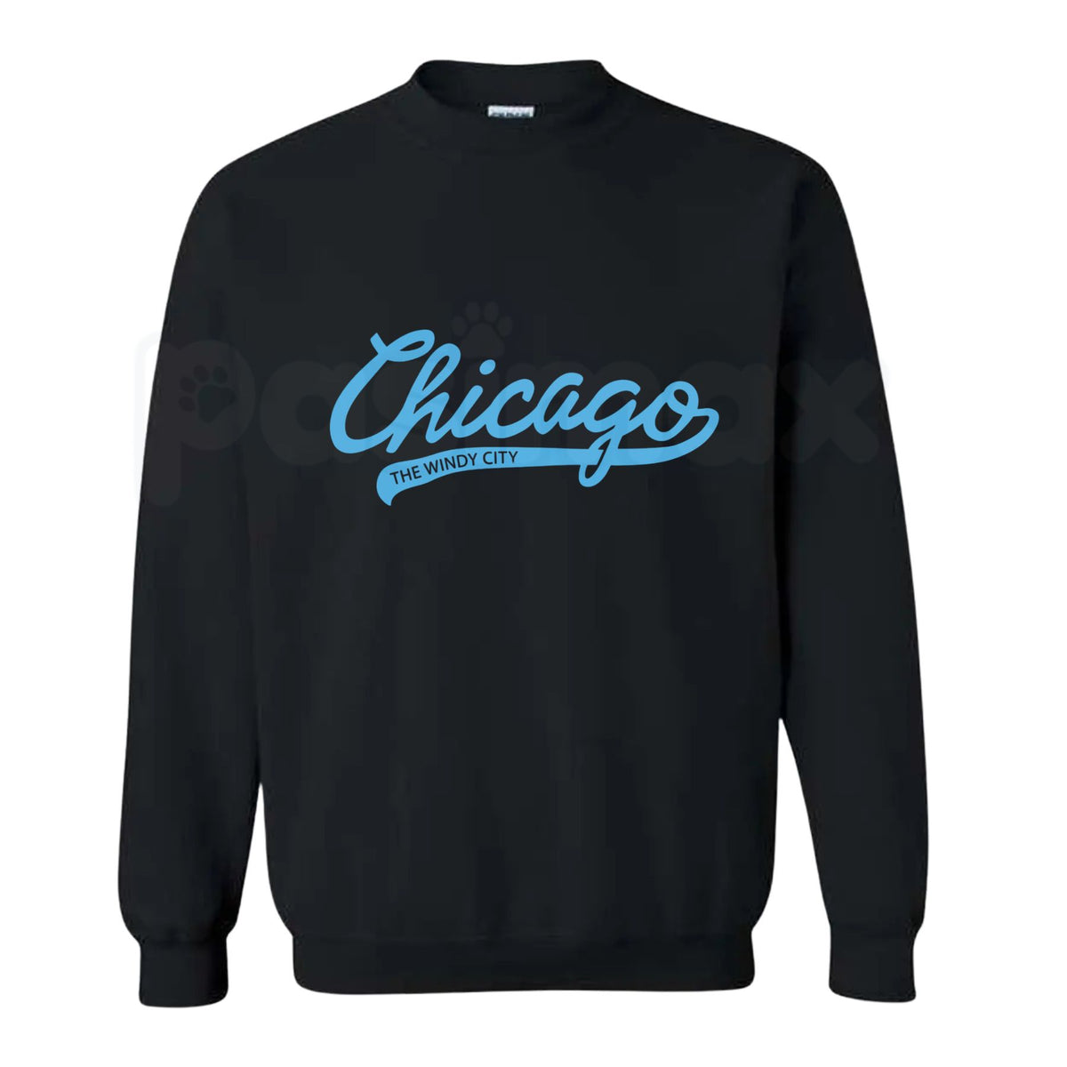 Vintage US City Script Black Sweatshirt | Retro City Pride Graphic Crewneck