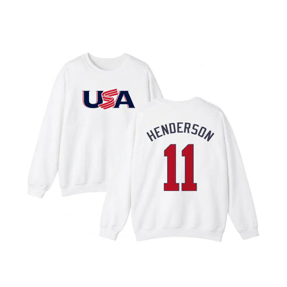Vintage Team USA Baseball Sweatshirt | 2026 World Baseball Tournament Crewneck | White & Black Colorblock Pullover | Retro American Baseball Jumper | USA Flag Graphic Sports Top | 2026 Game Day Fan Apparel