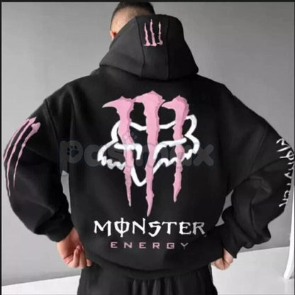 Monster Energy Claw Streetwear Hoodie – Oversized Graphic Pullover, Iconic Energy Drink Merch, Unisex