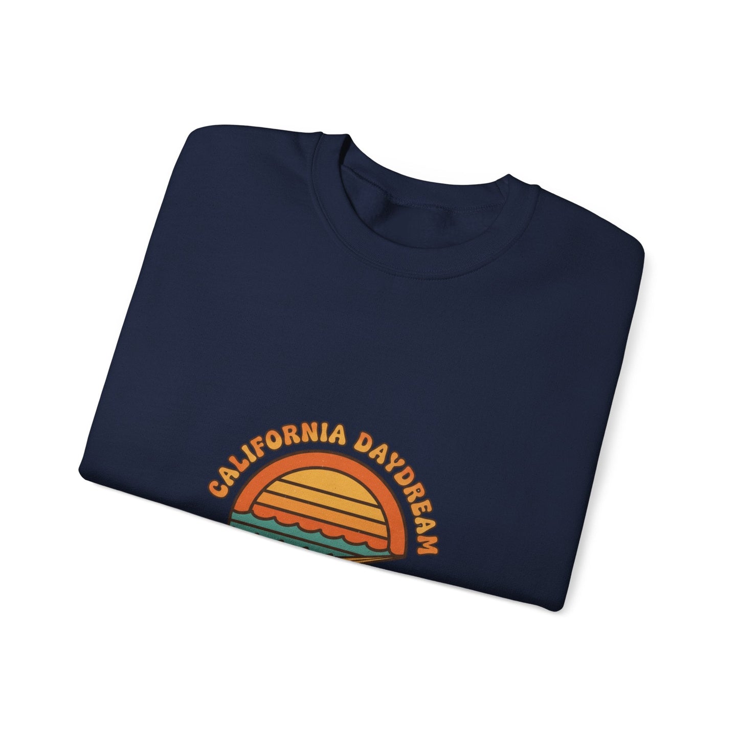 California Beach Sunset Crewneck, 70s Sunset Shirt | Retro Surf Graphic