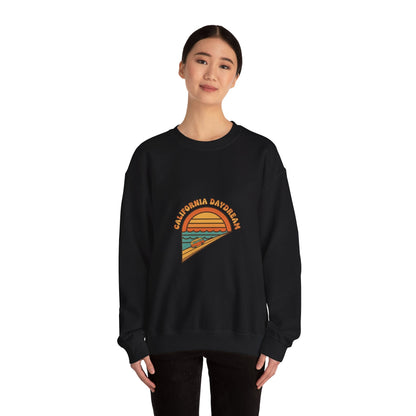 California Beach Sunset Crewneck, 70s Sunset Shirt | Retro Surf Graphic