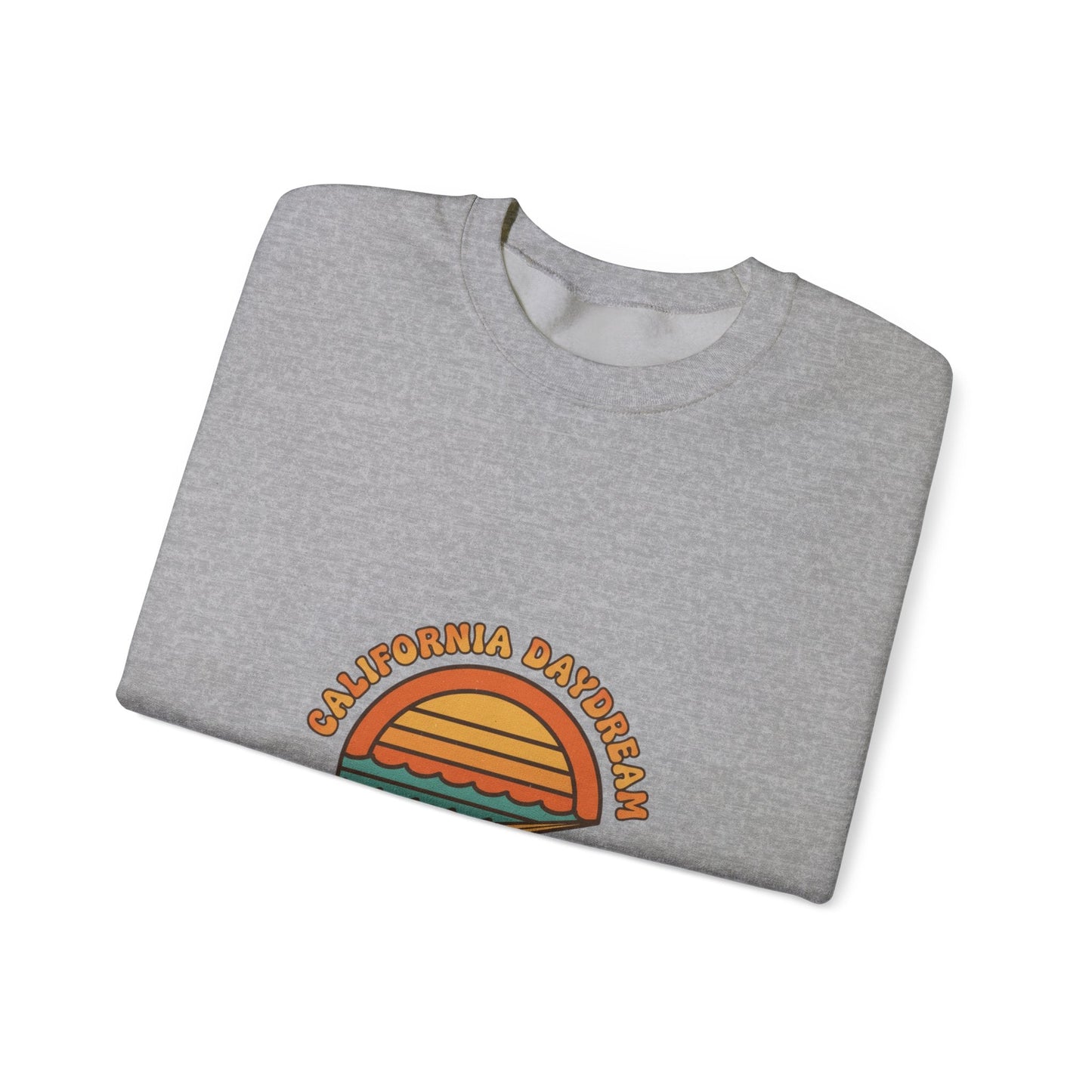 California Beach Sunset Crewneck, 70s Sunset Shirt | Retro Surf Graphic