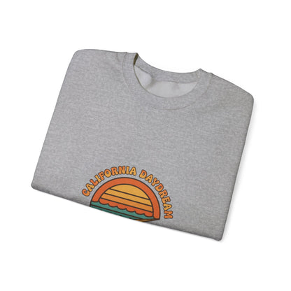 California Beach Sunset Crewneck, 70s Sunset Shirt | Retro Surf Graphic