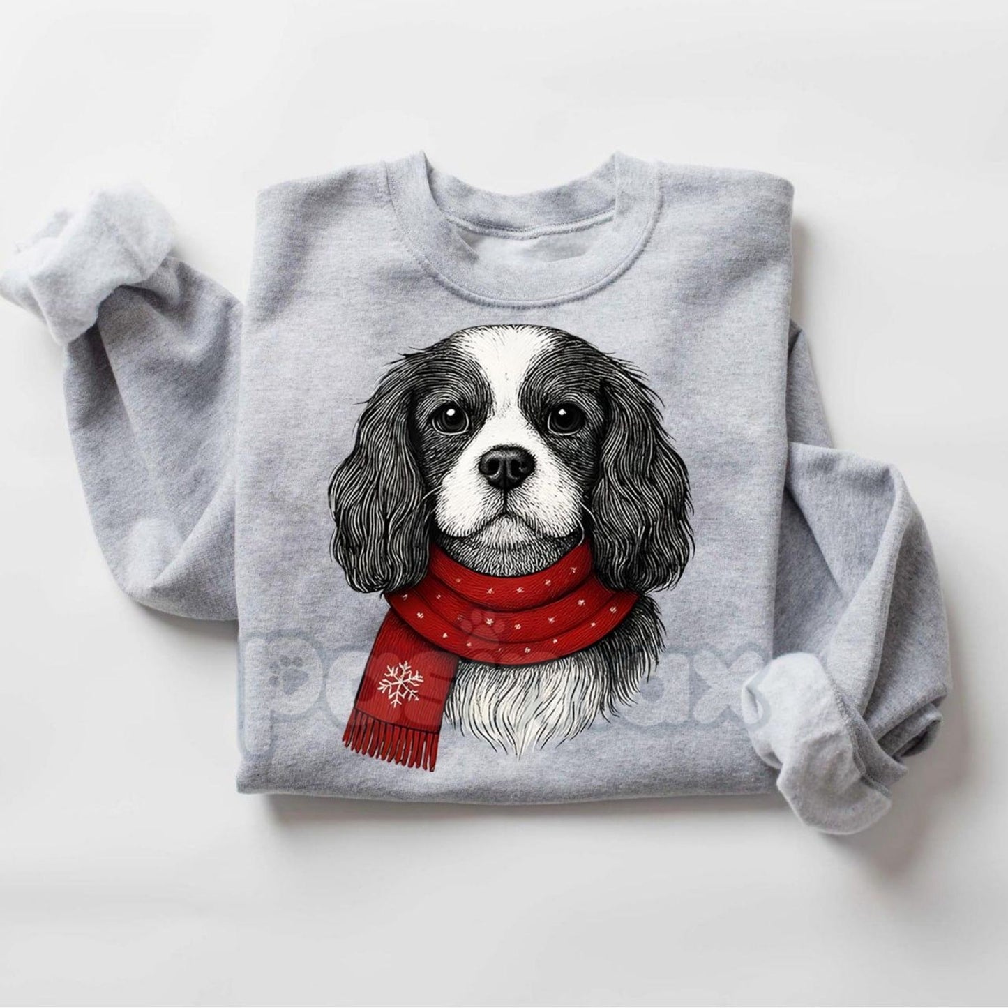 Santa Paws Christmas Dog Sweatshirt – Sport Grey Crewneck for Dog Lovers | Dog Mom Gift