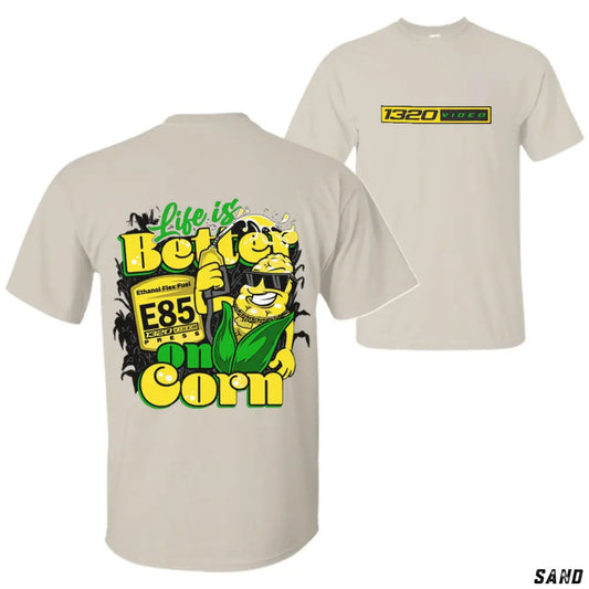 1320 Video "Corn Fuel" T-Shirt - Fun E85 Ethanol Graphic Tee, Street Racing Apparel-Pasimax
