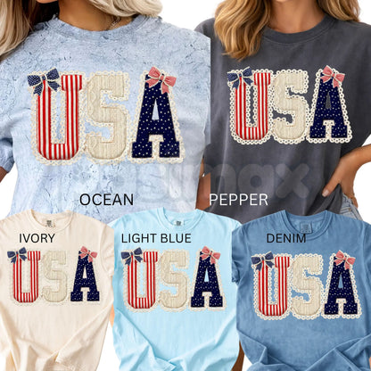Comfort Colors® America 250 Years T-Shirt – Floral USA Stripe Graphic Tee, Retro July 4th Oversized Shirt, Semiquincentennial 1776–2026 Celebration Top