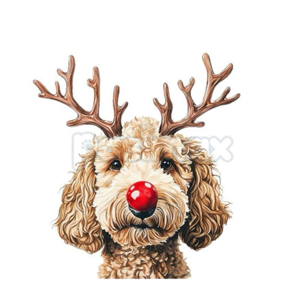 Christmas Reindeer Dog Sweatshirt – Festive Pet Graphic Holiday Apparel