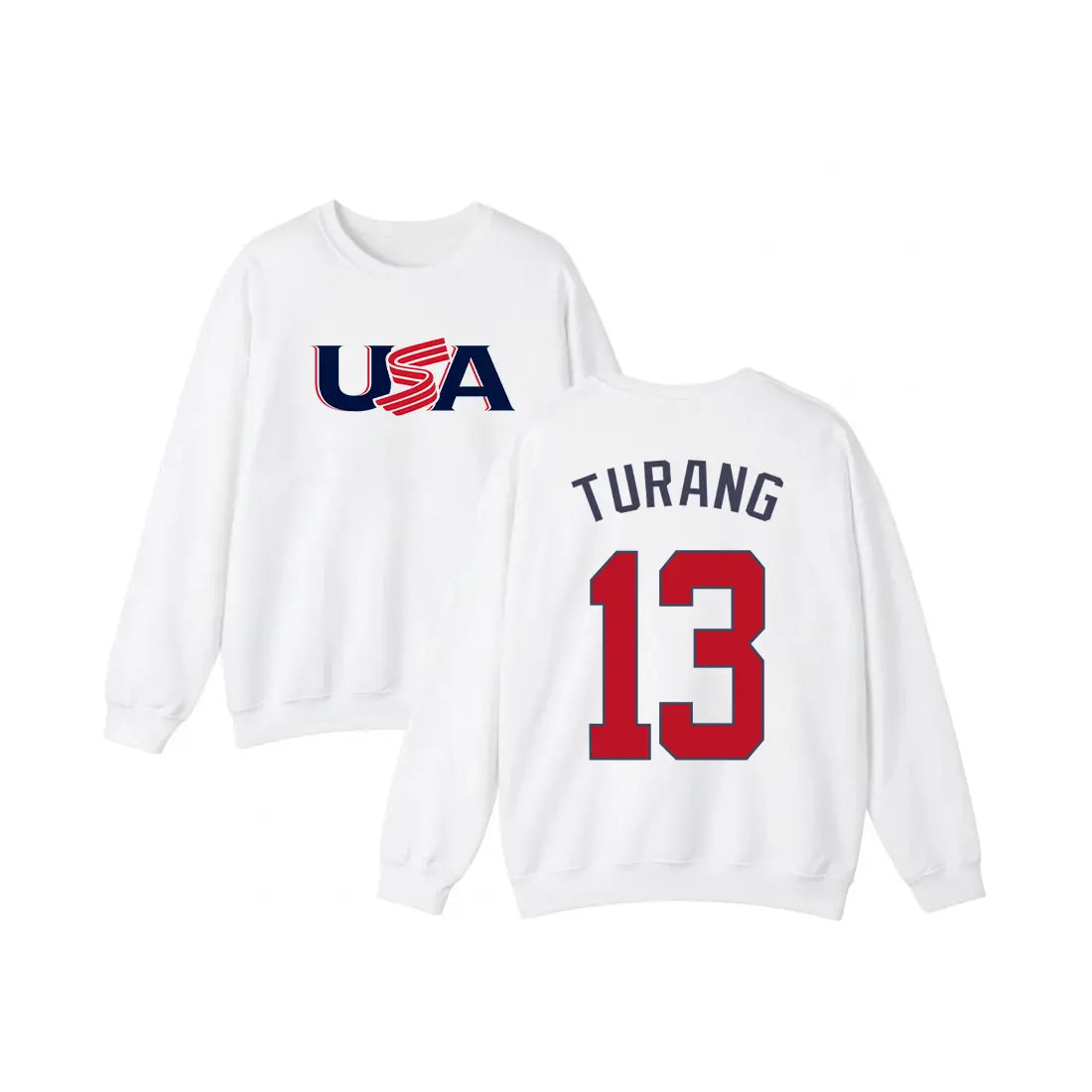 Vintage Team USA Baseball Sweatshirt | 2026 World Baseball Tournament Crewneck | White & Black Colorblock Pullover | Retro American Baseball Jumper | USA Flag Graphic Sports Top | 2026 Game Day Fan Apparel