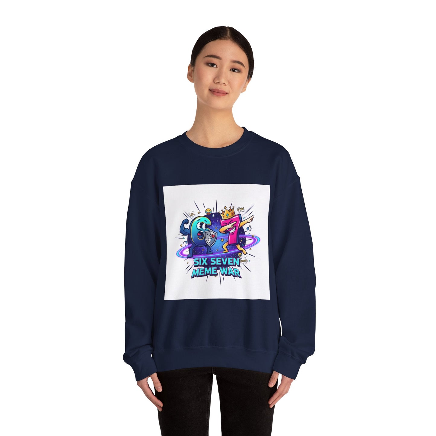 Six Seven Frogs Dabbing Sweatshirt | Meme War Space Frogs Crewneck