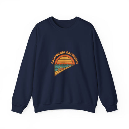 California Beach Sunset Crewneck, 70s Sunset Shirt | Retro Surf Graphic