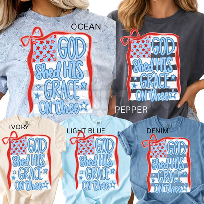 Comfort Colors® America 250 Years T-Shirt – Floral USA Stripe Graphic Tee, Retro July 4th Oversized Shirt, Semiquincentennial 1776–2026 Celebration Top