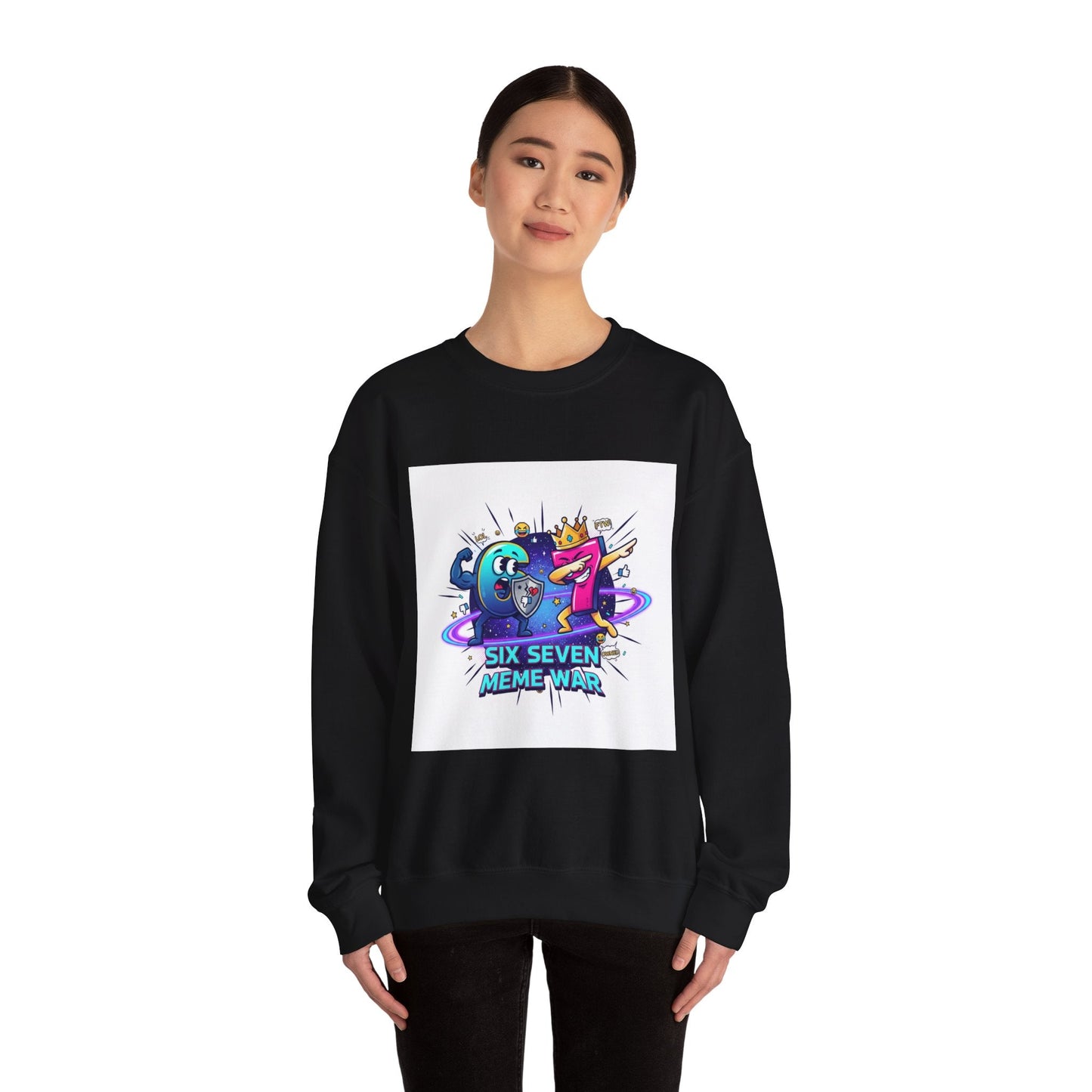 Six Seven Frogs Dabbing Sweatshirt | Meme War Space Frogs Crewneck