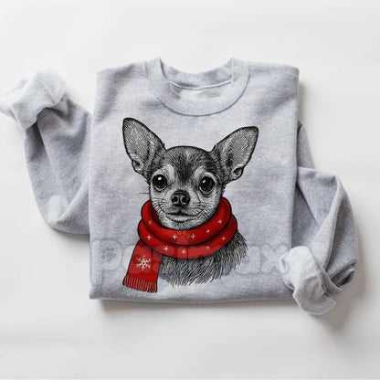Santa Paws Christmas Dog Sweatshirt – Sport Grey Crewneck for Dog Lovers | Dog Mom Gift
