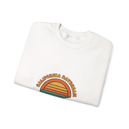 California Beach Sunset Crewneck, 70s Sunset Shirt | Retro Surf Graphic