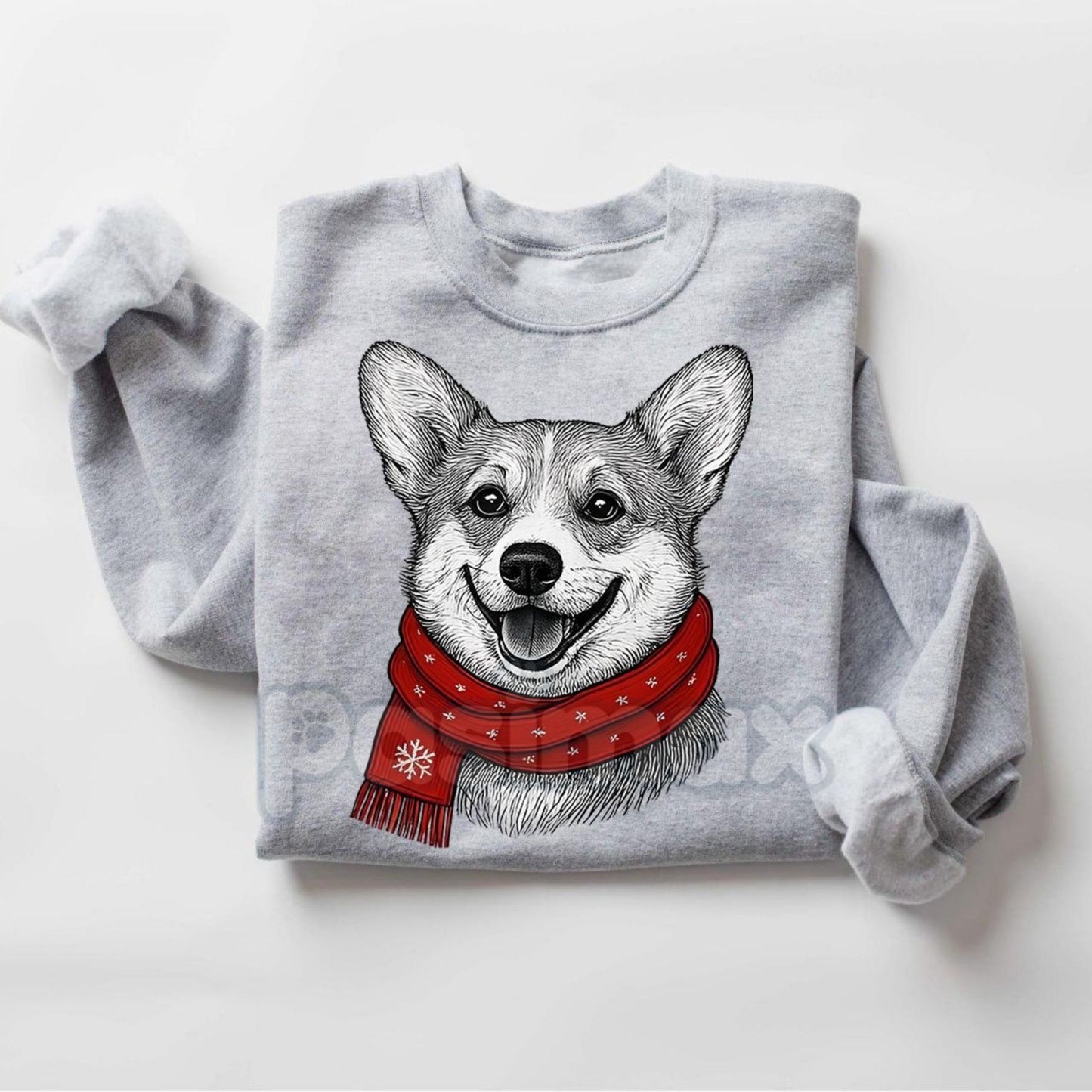 Santa Paws Christmas Dog Sweatshirt – Sport Grey Crewneck for Dog Lovers | Dog Mom Gift