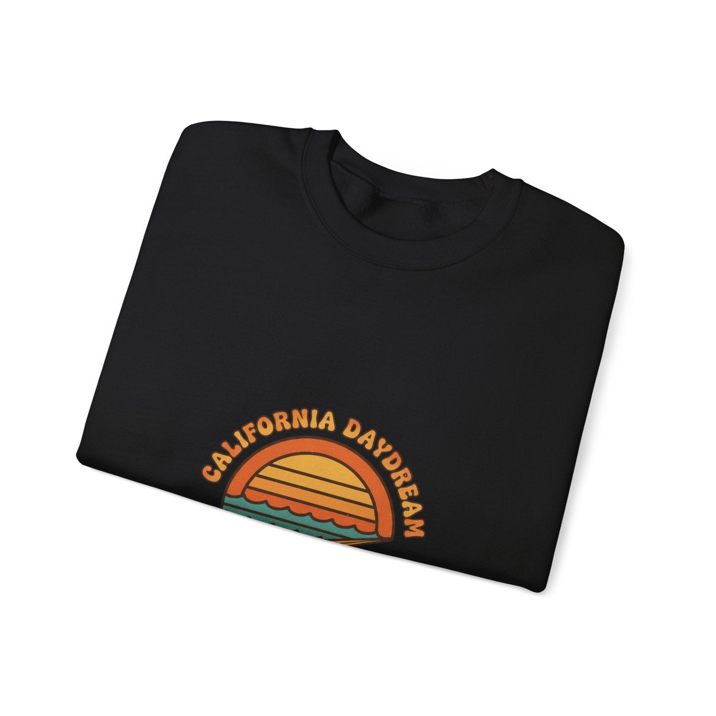 California Beach Sunset Crewneck, 70s Sunset Shirt | Retro Surf Graphic