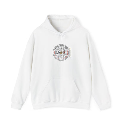 Universal Language Hoodie — Multi-Script "Love/Joy/Peace" Performance Hoodie