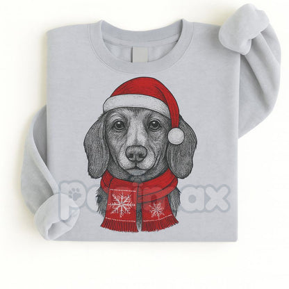 Ugly Christmas Style Santa Paws Dog Sport Grey Crewneck Sweater
