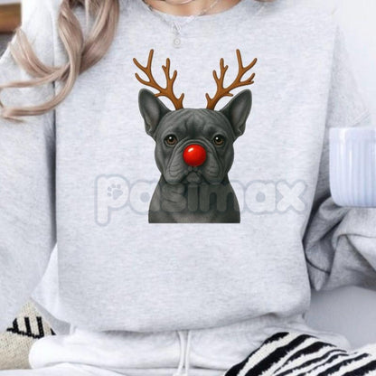 Christmas Reindeer Dog Sweatshirt – Festive Pet Graphic Holiday Apparel