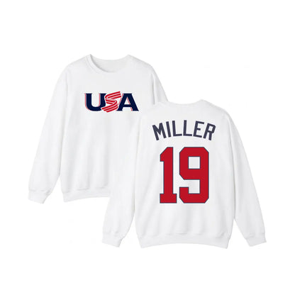 Vintage Team USA Baseball Sweatshirt | 2026 World Baseball Tournament Crewneck | White & Black Colorblock Pullover | Retro American Baseball Jumper | USA Flag Graphic Sports Top | 2026 Game Day Fan Apparel