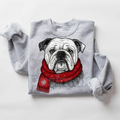 Santa Paws Christmas Dog Sweatshirt – Sport Grey Crewneck for Dog Lovers | Dog Mom Gift