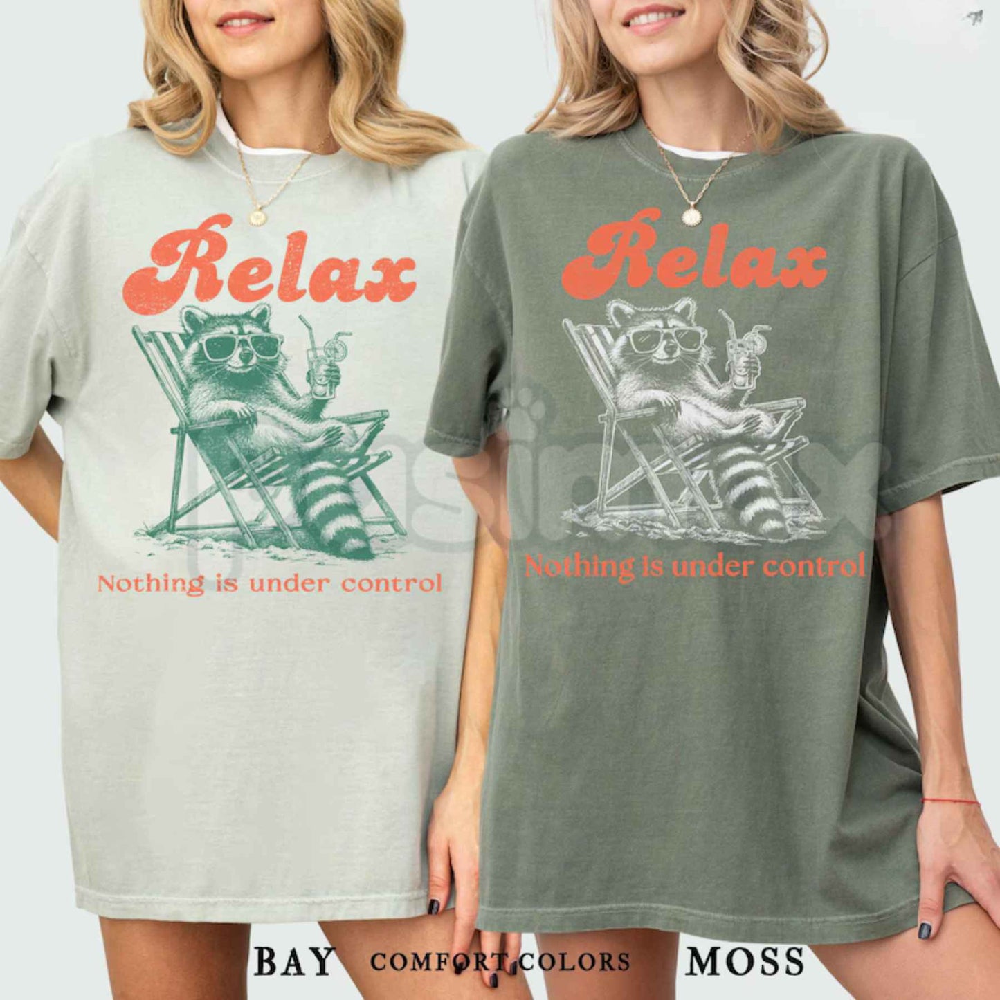 Relax Nothing Is Under Control Raccoon Tee