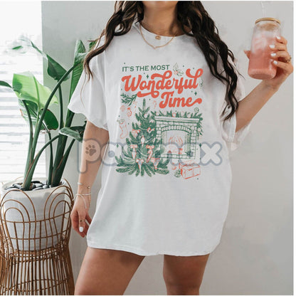 "It's The Most Wonderful Time" Christmas Shirt - Merry Christmas Shirt, Classic Holiday Slogan Tee
