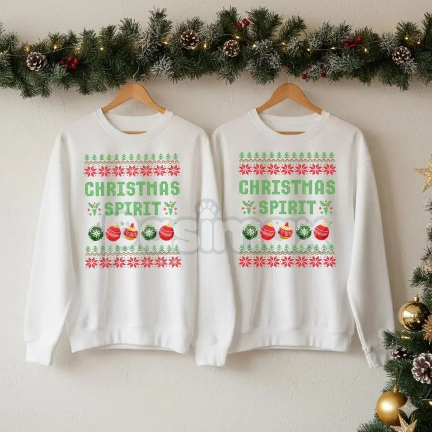 Funny Couples Christmas Sweatshirt | Christmas Spirit Couple Matching Jumpers | Humorous Holiday Relationship Gift