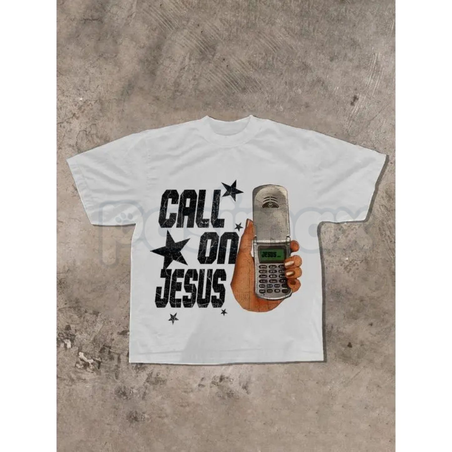 "Call On Jesus" Christian T-Shirt – Inspirational Faith Graphic Tee, Premium 100% Cotton Worship Top, Soft Lived-In Heavyweight Scripture Shirt, Made in USA