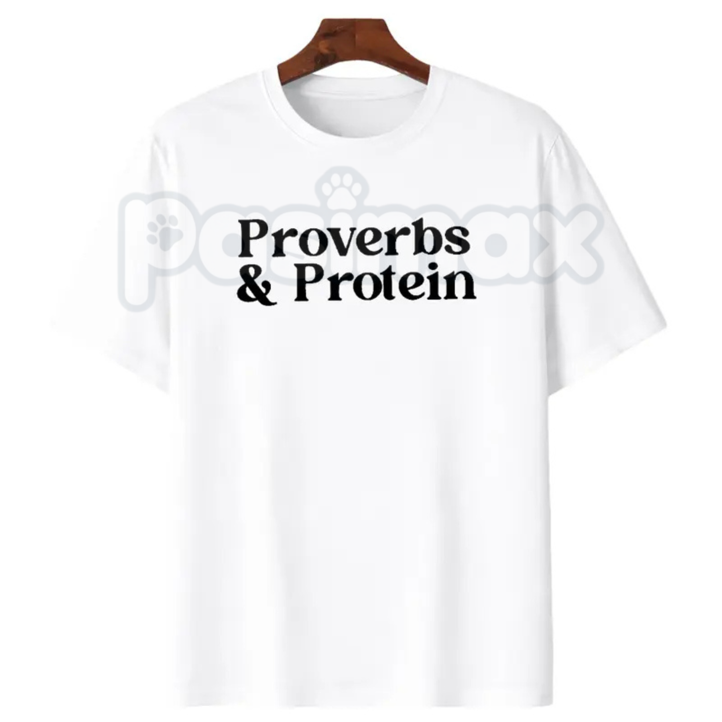 "Proverbs & Protein" Workout T-Shirt  – Funny Motivational Gym Graphic Tee, Premium 100% Cotton Weightlifting Top, Soft Lived-In Heavyweight Fitness Muscle Shirt, Made in USA