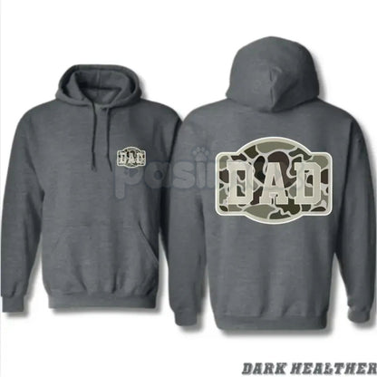 Camo DAD Hoodie – Military-Inspired Bold Design Pullover, Proud Father & Veteran Apparel, Unisex
