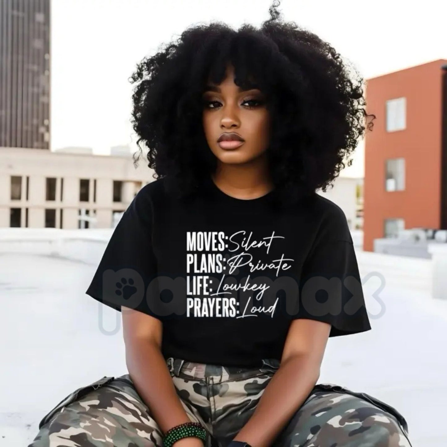 "Moves, Plans, Life, Prayers" T-Shirt - Modern Christian Lifestyle Tee, Faith-Based Goal Setter Shirt, Inspirational Daily Prayer Graphic Tee