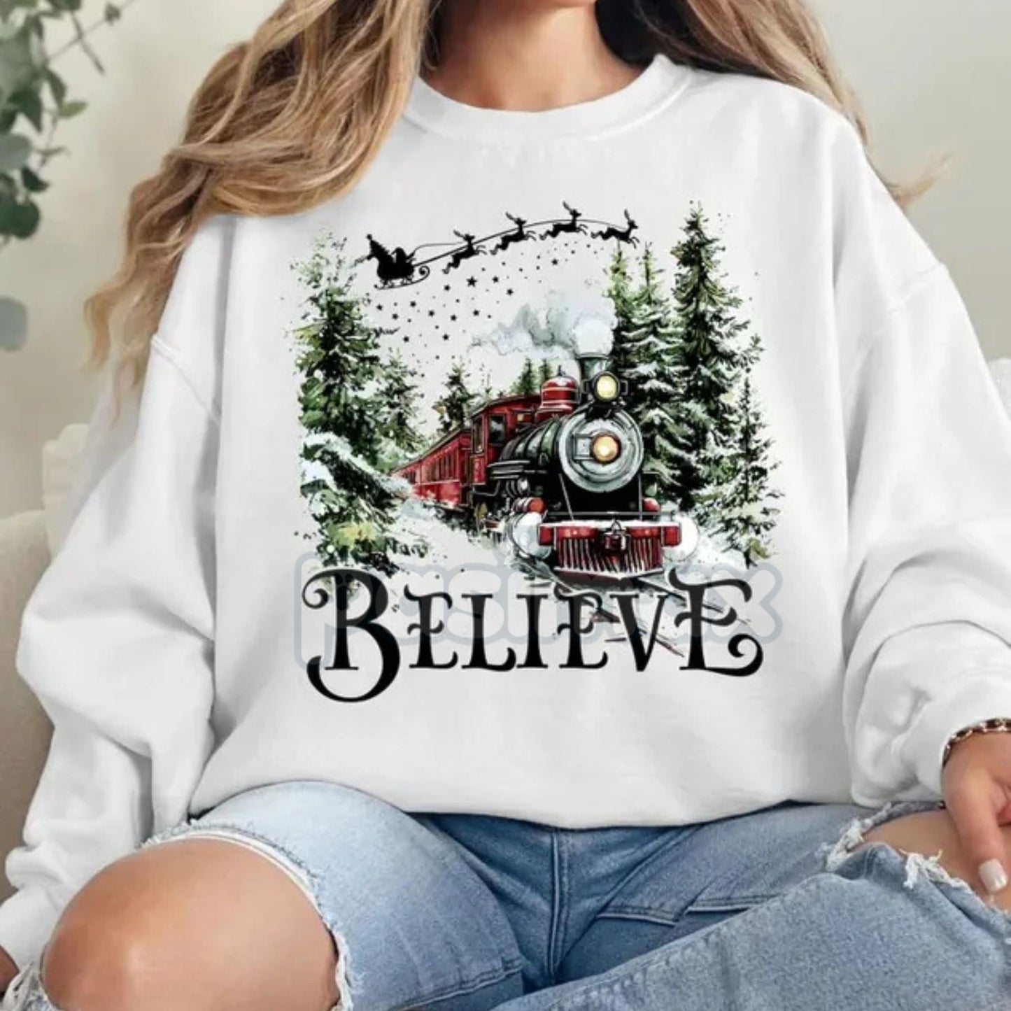 The Polar Express Believe Christmas Sweatshirt – Nostalgic Holiday Gift
