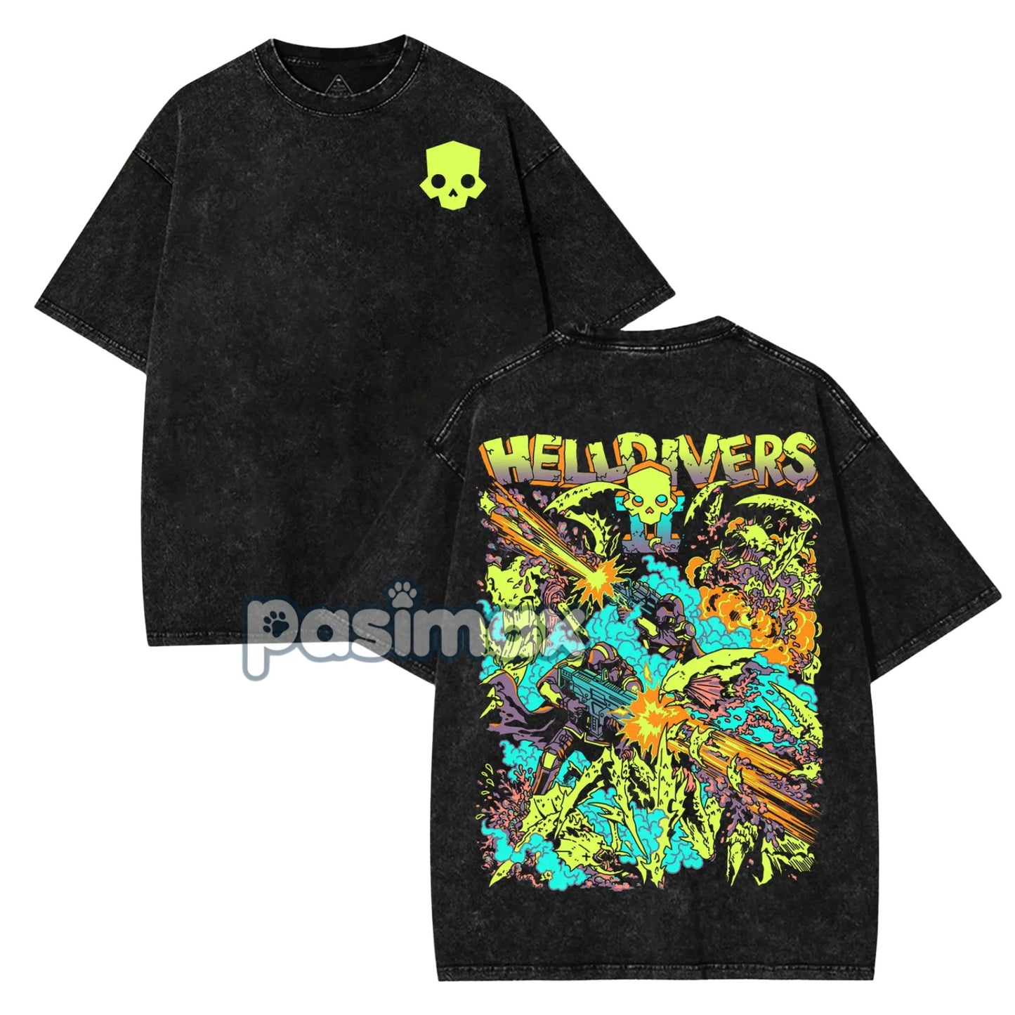 Helldivers 2 "The Taste of Freedom" Washed Unisex T-shirt – Fan Gift, Game Shirt