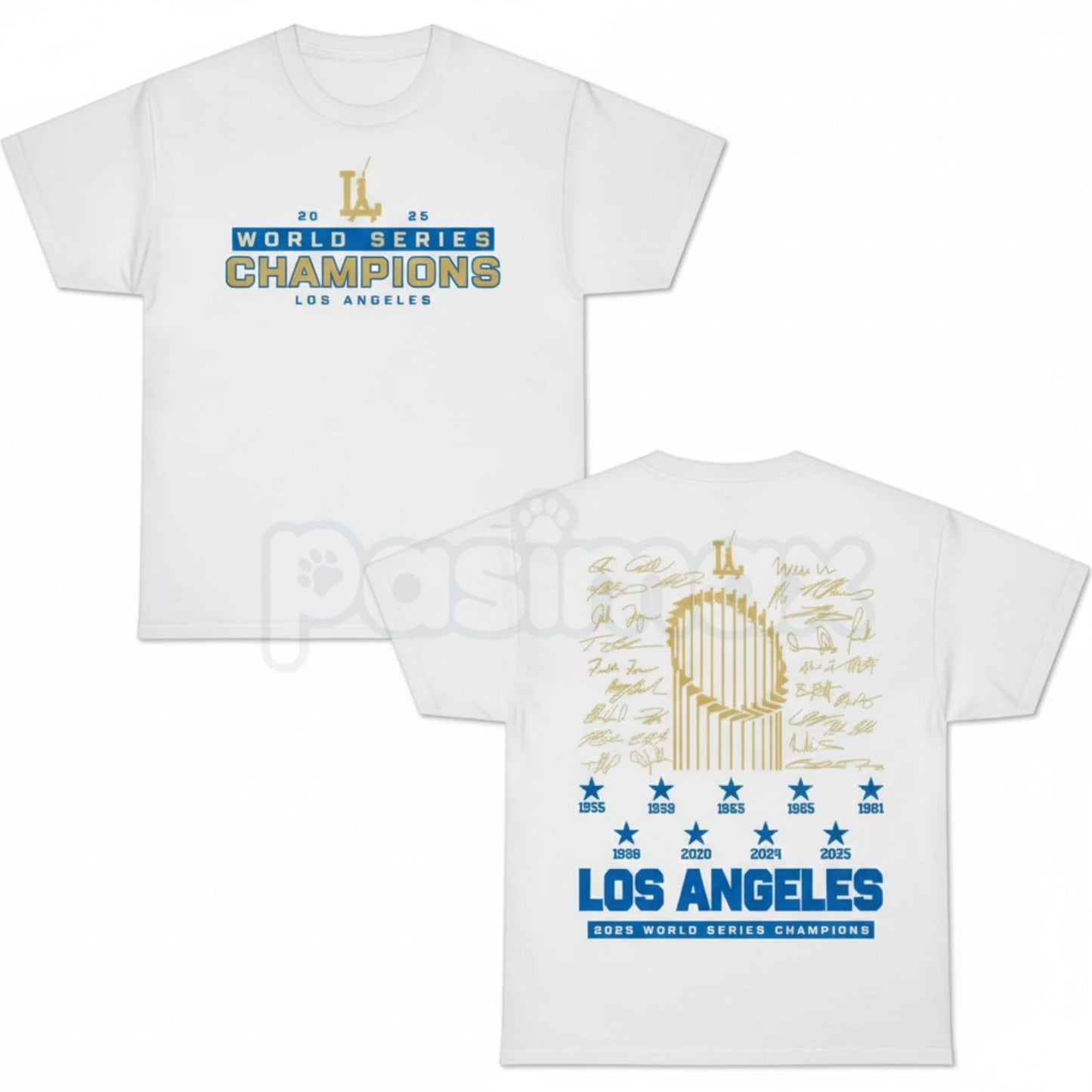 Los Angeles Champions Two-Sided T-Shirt - LA Sports Fan Game Day Tee, Graphic Commemorative Top, Unisex LA Victory Apparel
