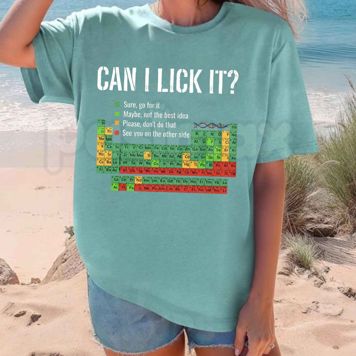 Comfort Colors® Can I Lick It Chemistry T-Shirt – Funny Periodic Table Elements Graphic Tee, Science Teacher Unisex Top & Gift