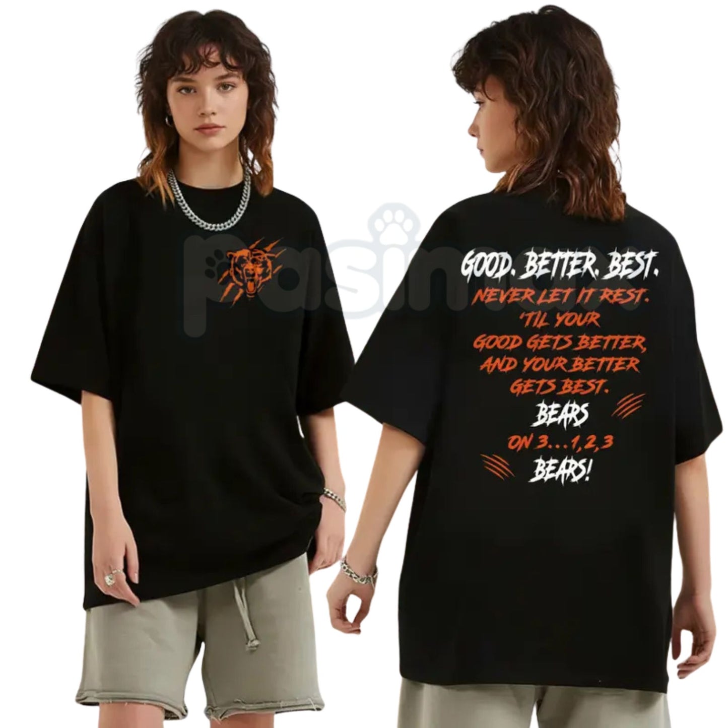 CHICAGO Bear Football Fan T-Shirt - Good Better Best Game Day Apparel, Chicago Football Pride Graphic Tee, Motivational Sports Fan Gift