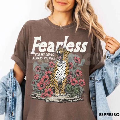 Fearless Isaiah 41:10 Faith Leopard Tee