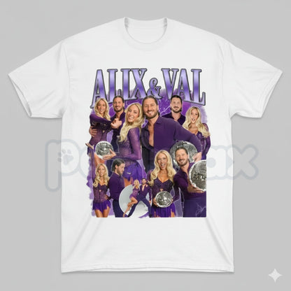 Alix & Val Dancing With The Stars T-Shirt - DWTS Fan Apparel, Alix Earle Val Chmerkovskiy Team Tee, Celebrity Dance Partner Gift