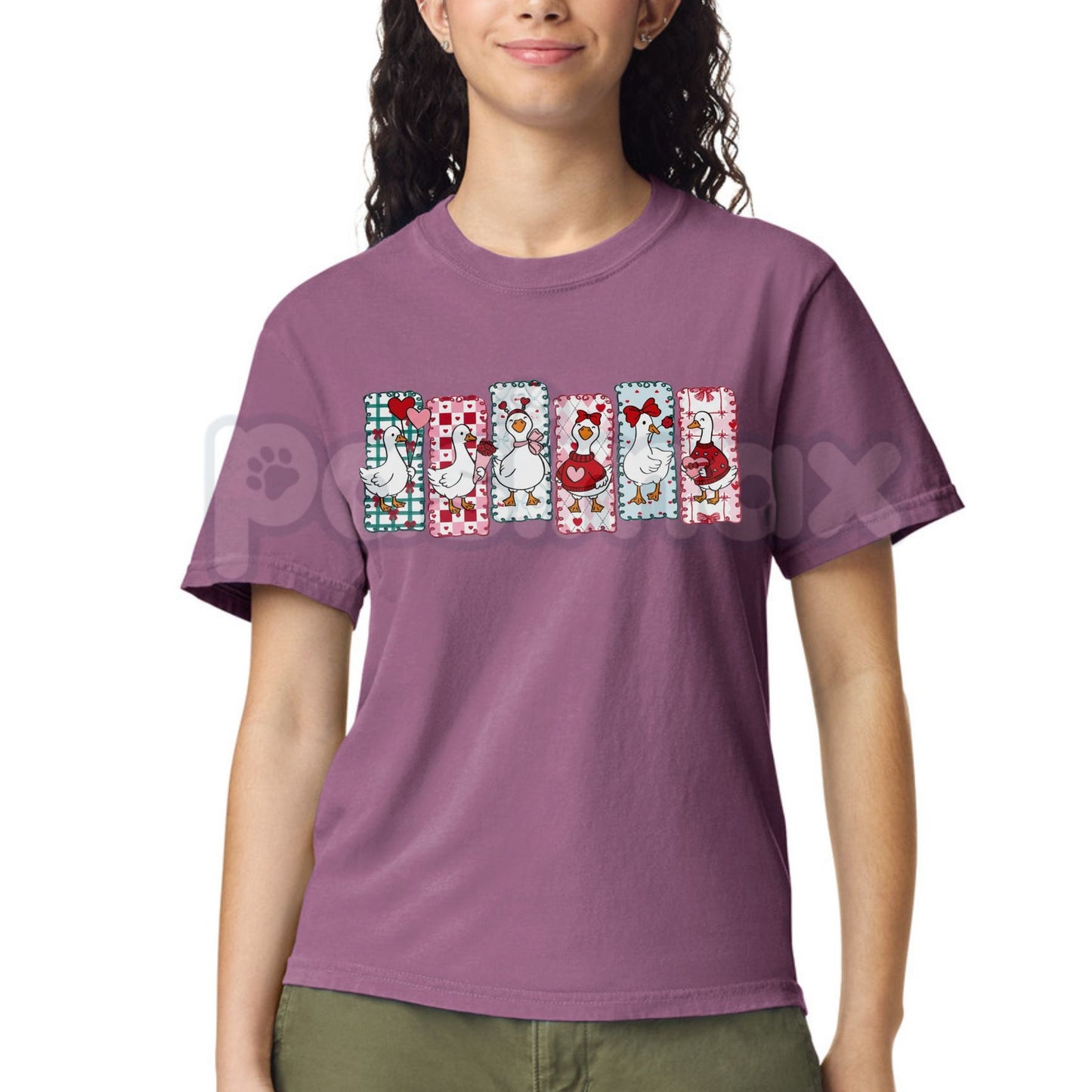 Comfort Colors® "Be My Silly Goose" Valentine Shirt – Retro Goose Pun T-Shirt, Groovy Heart Animal Tee, Vintage Valentine's Day Gift