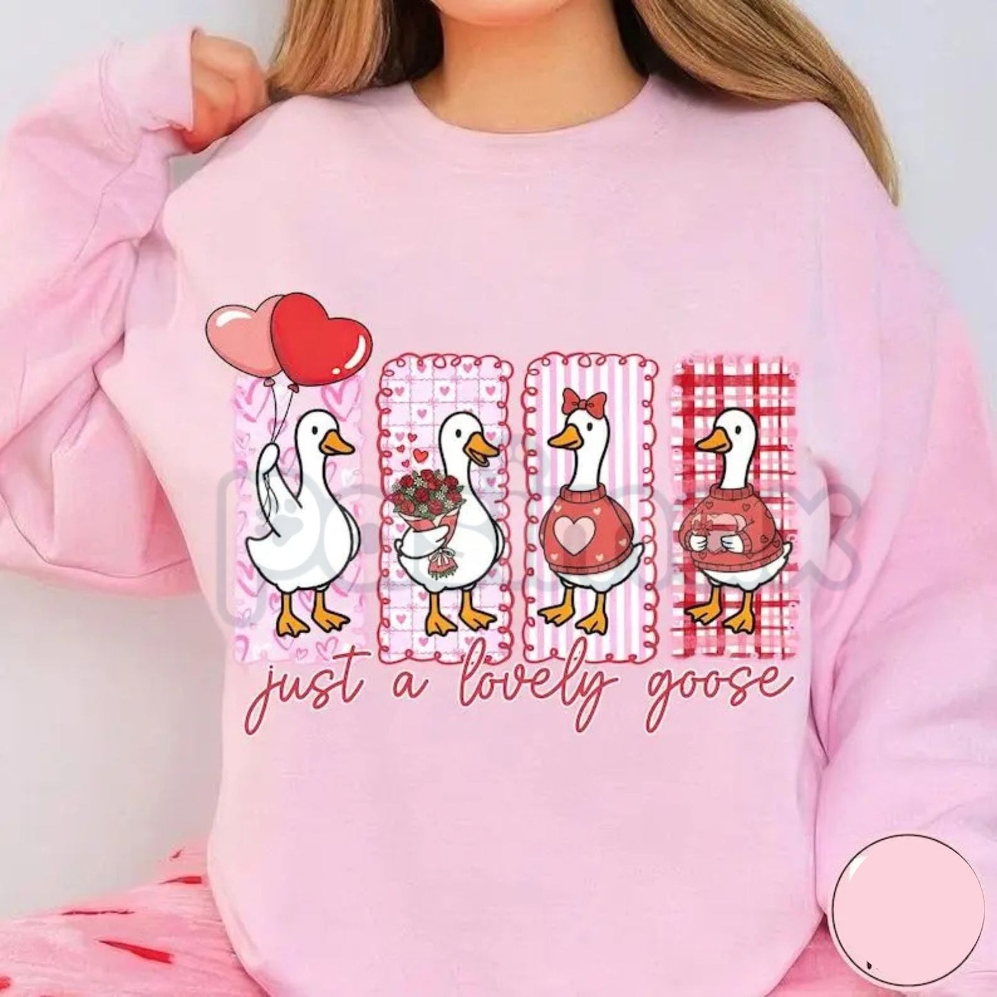 Silly Goose Valentines Sweatshirt | Funny Valentine's Day Crewneck | Aesthetic Retro Goose Shirt | Cute V-Day Gift for Her | Whimsical Heart Graphic Pullover