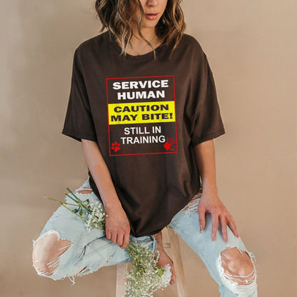 "Emotional Support Human Do Not Pet" T-Shirt - Funny Service Dog Love Tee, Summer Gift for Dog Owners